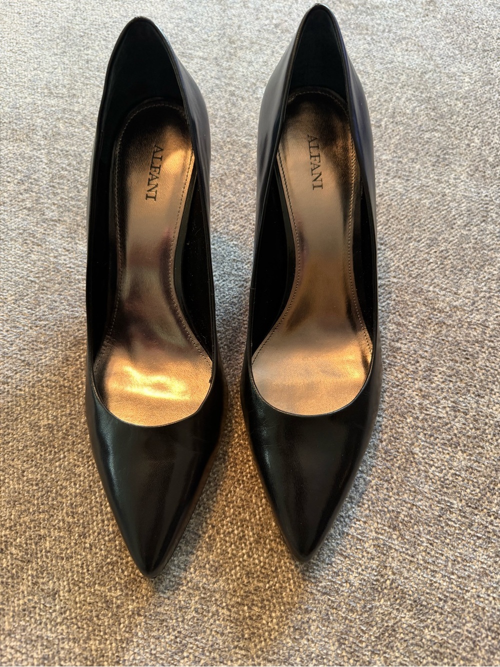 Alfani Black Patent Pointed-Toe Pumps